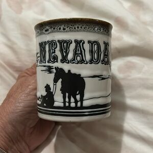 Nevada Vintage Stoneware Cowboy Horse Coffee Mug